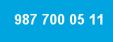 987 700 05 11 987 700 05 11